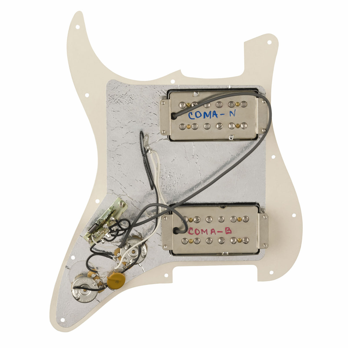 CUSTOM ML CuNiFe WIDE-RANGE HUMBUCKER PRE-WIRED STRATOCASTER PICKGUARD