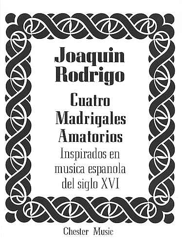 JOAQUIN RODRIGO - CUATRO MADRIGALES AMATORIOS - MEDIUM VOICE