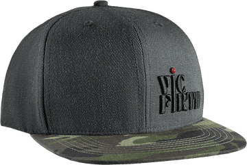 Graue Camouflage-Snapback-Kappe mit 6 Panels