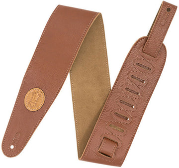 LEATHER STRAP WITH COLORED SUEDE BACK 7,6 CM - TAN-SAND