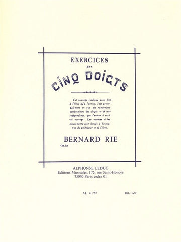 Exercices Des 5 Doigts Op32
