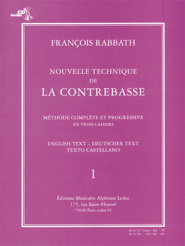 Rabbath Francois - Neue Kontrabass-Technik Vol.1 + CD