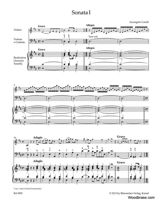 A. - Sonatas For Violin And Basso Continuo Op.5 I-Vi Vol.1