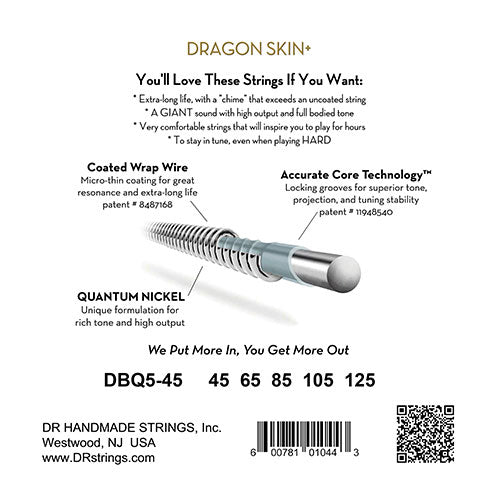 45-125 Dragon Skin+ Coated 5-saitig Light