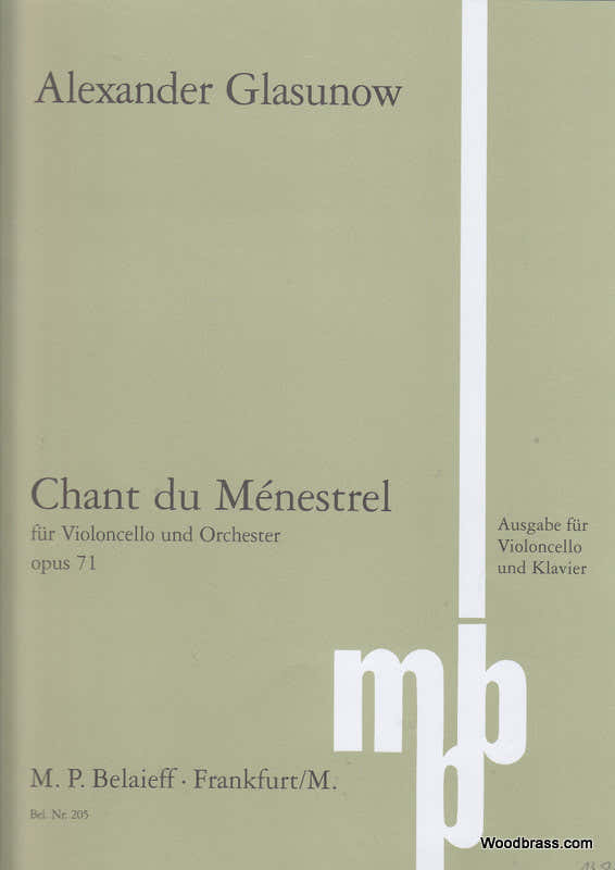 GLASUNOW ALEXANDER - CHANT DU MENESTREL OP.71
