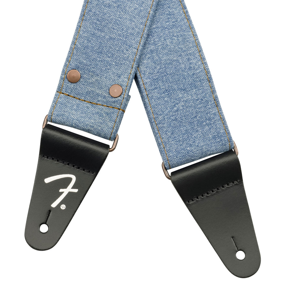 x Wrangler Gurt aus Denim mit Nieten Hellindigo