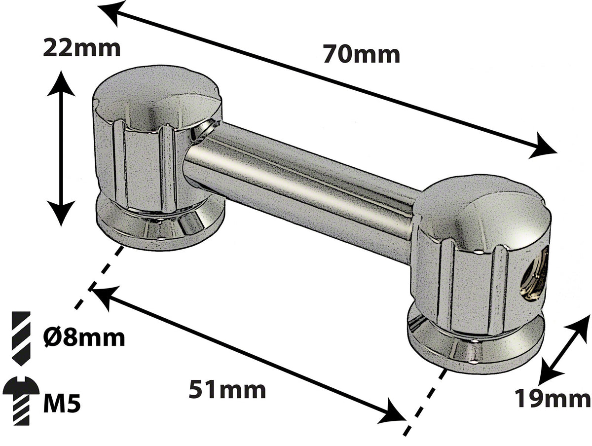 TL8S51 - SPANNBCKCHEN TUBELUG - 51MM - EINZIGEN SPANNSCHRAUBEN (X1)