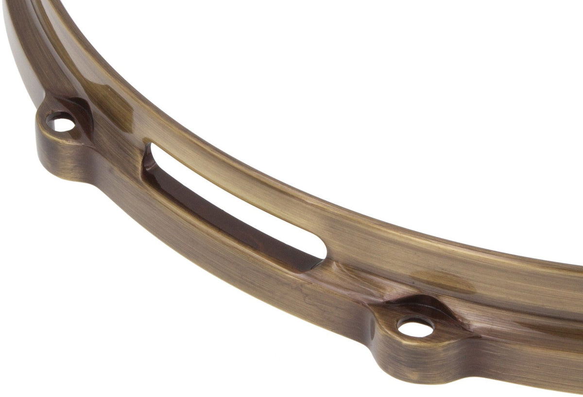 Hdc3-14-10Svbb 14" 10 Holes Snare Side 3Mm Die Cast Drum Hoop Vintage Brushed Brass