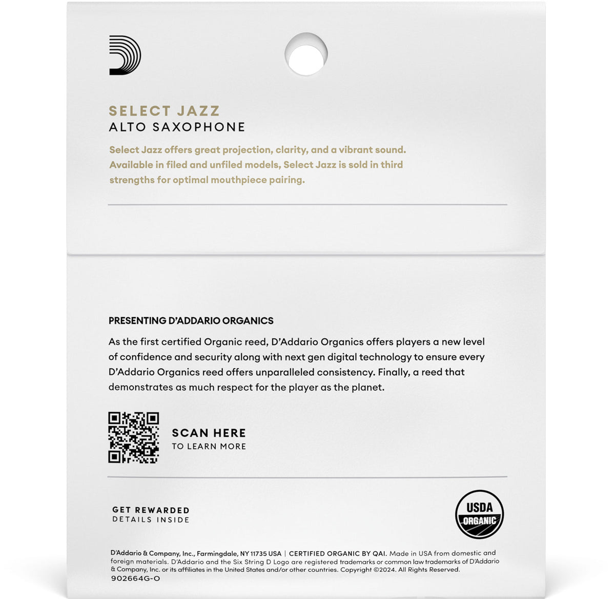 Organic Select Jazz Filed 2 Medium Alto Saxophone (x 3)