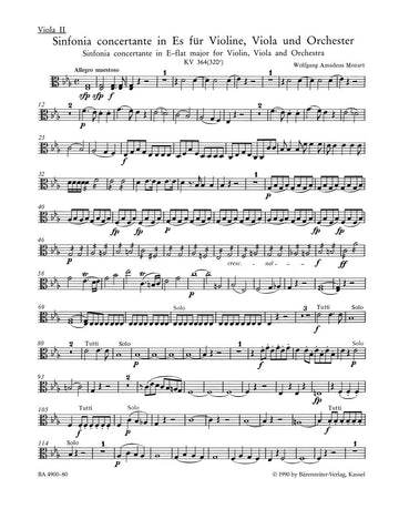 Mozart W. A. - Sinfonia Concertante in Es-Dur - Bratsche 2