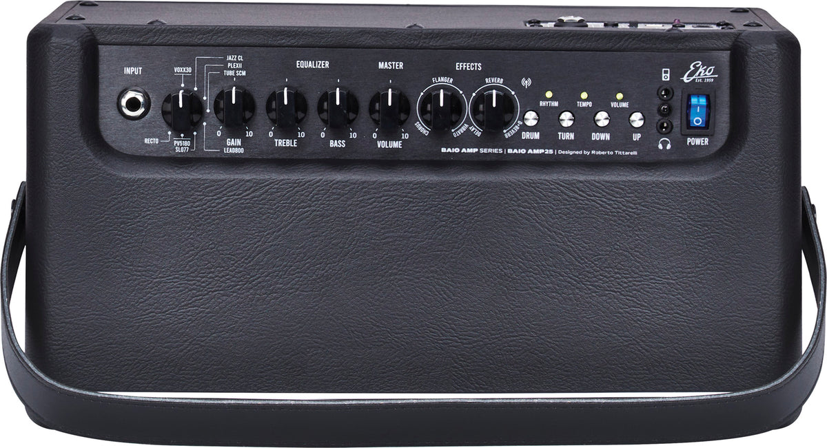 BAIO Amp 25 - kompakter Modeling-Verstärker + Effekte + Schlagzeug + Bluetooth