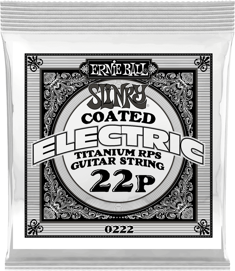 .022 SLINKY COATED TITANIUM REINFORCED PLAIN ELECTRIC GUITAR STRINGS