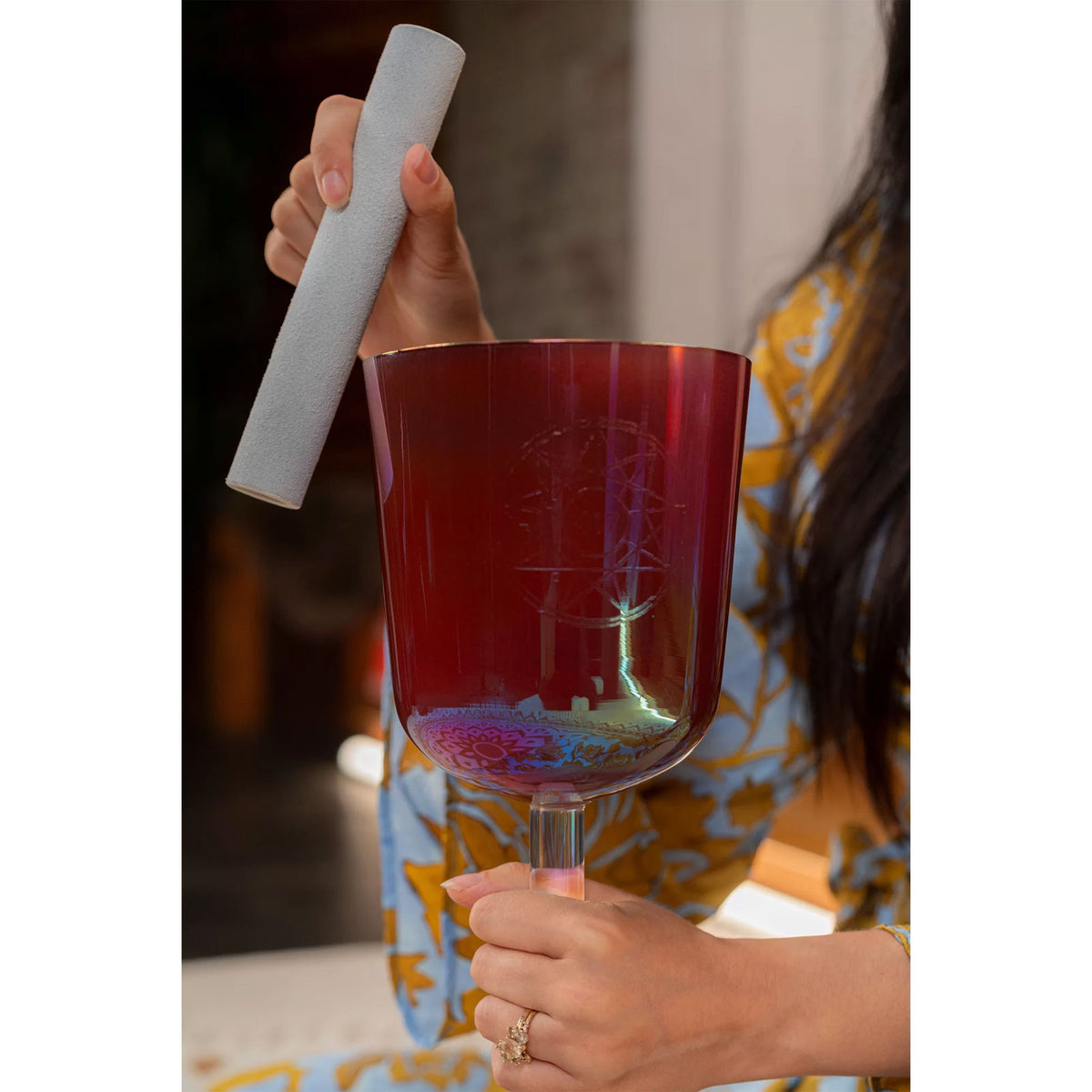 ESOLCSB417 - Kristall-Klangschale Essence Solfeggio 5.75" D 417 Hz kupferbraun