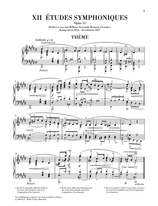 Schumann R. - Symphonic Etudes Op. 13 (early And Late Versions And 5 Posthumous Versions)