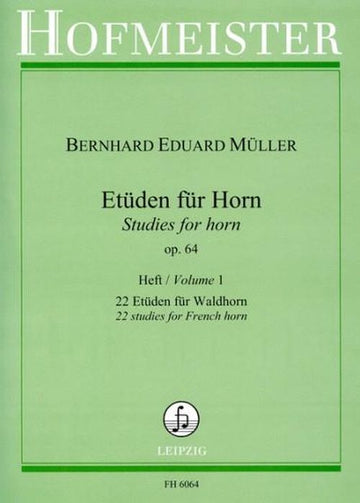Muller B.E. - Etüden Op. 64 Bd. 1 : 22 Etüden - Horn