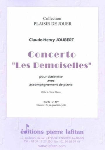 Joubert CLAUDE-henry - Concerto Les Demoiselles - Clarinette & Piano