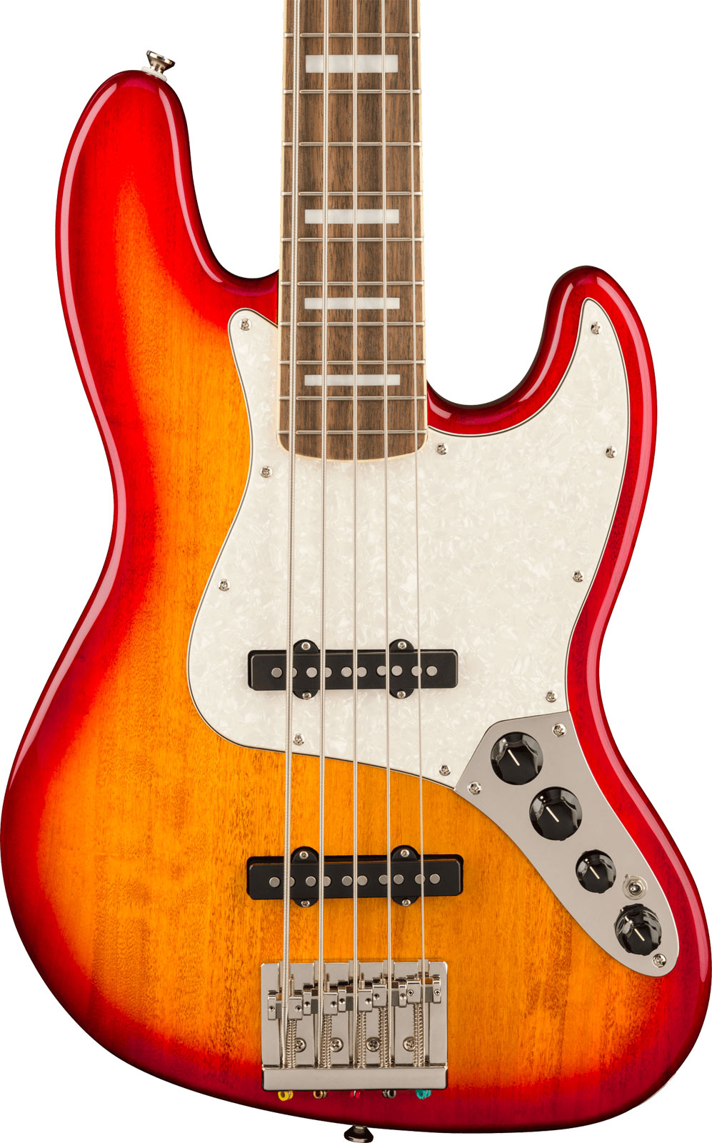 Classic Vibe Active '70s Jazz Bass V LRL White PLPG Sienna Sunburst - Überholt