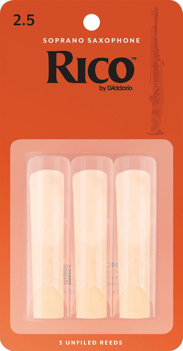 RIA0325 - RICO SOPRAN-SAXOPHONE BLTTER FORCE 2.5 BOX OF 3