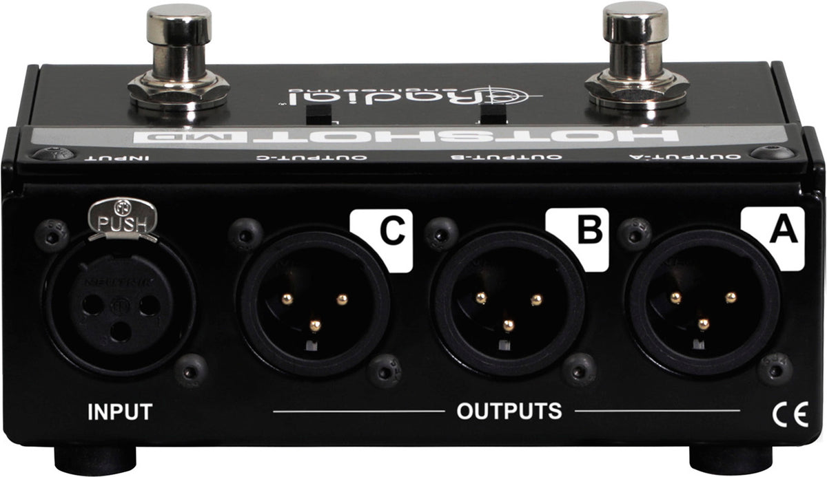HOTSHOT-MD Mikrofonumschalter mit 3 Ausgängen