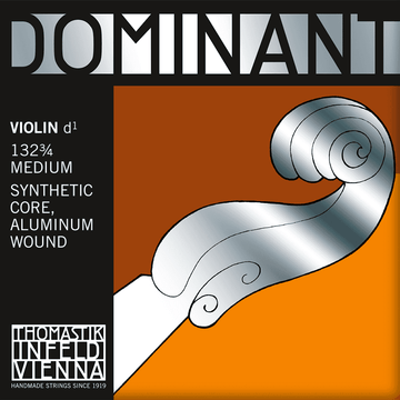 STRINGS VIOLIN DOMINANT SOLID CORE NYLON D ALU. 132