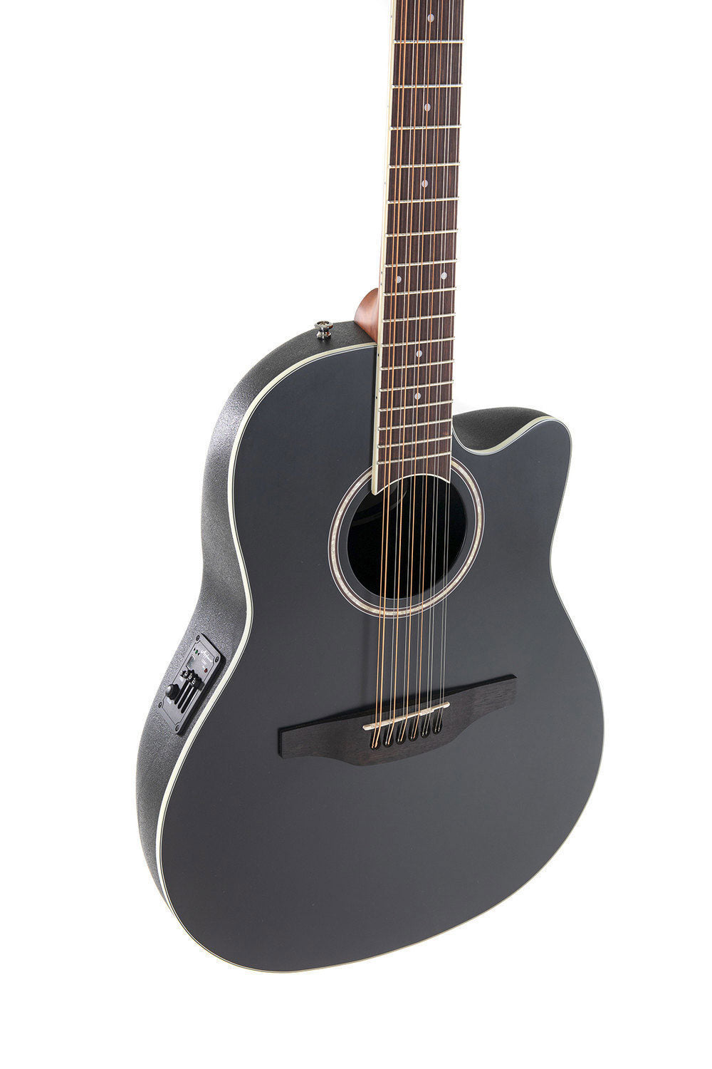 E-Akustikgitarre Traditional Ab2412 Mid Cutaway 12-String Black Satin