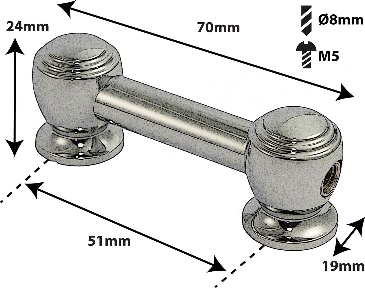 TL9S51 - SPANNBCKCHEN TUBELUG - 51MM - EINZIGEN SPANNSCHRAUBEN (X1)
