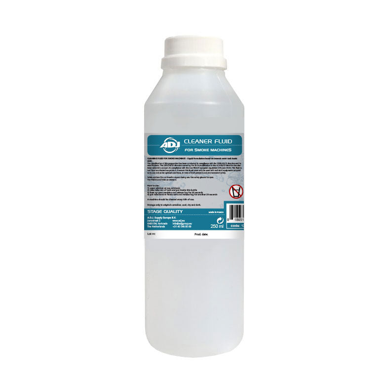 ADJ CLEANING FLUID 250ML FOR FOG MACHINES