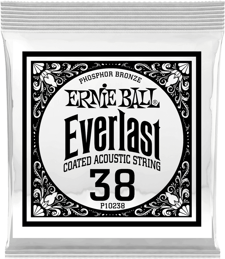 .038 EVERLAST COATED PHOSPHOR BRONZE ACOUSTIC GUITAR STRINGS