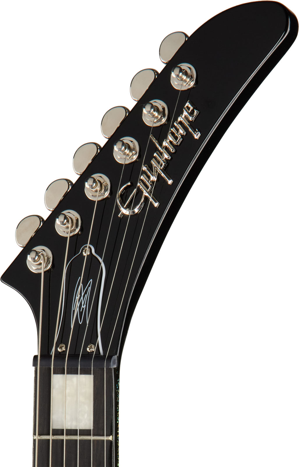 Explorer Custom Signatur Lzzy Hale Schwarzer Diamant Holografischer Glitzer IBG