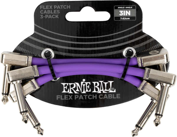 PATCH CABLE FLEX 7,5CM - PACK 3 PURPLE
