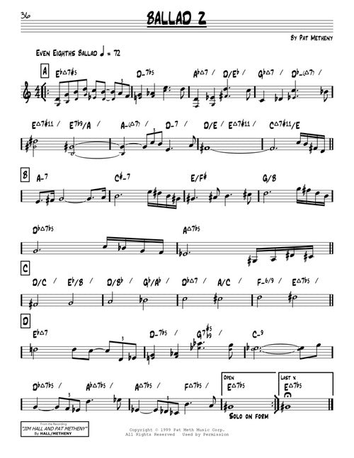 Das Pat Metheny Real Book - C-Instrumente