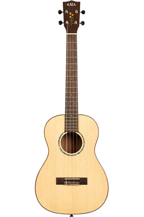 20th Anni Massive Fichtendecke/Gemasertes Sapelli Tenor mit Gigbag