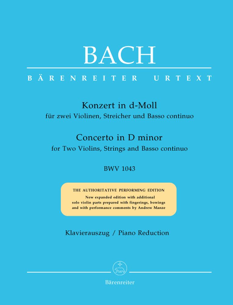 J.S. - Concerto En Re Mineur Bwv 1043 Pour 2 Violons Cordes Et Basse Continue