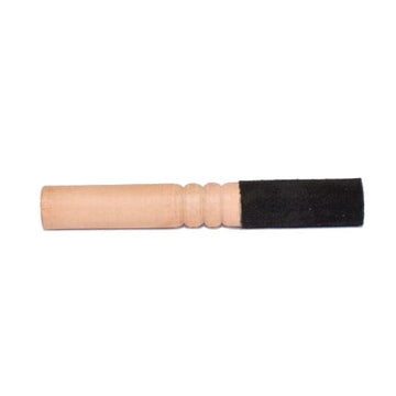 A-AKS940 - KLANGSCHALEN-SCHLGEL LEDER/HOLZ 2CM L 18CM