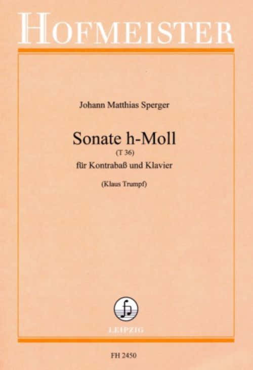 Sperger J.M. - Sonate H-moll - Contrebasse & Piano
