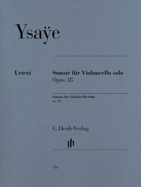YSAYE E. - SONATA FOR VIOLONCELLO SOLO OP. 28
