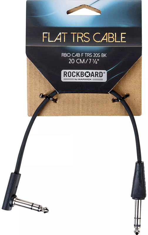 Rockboard Flat Trs Cable 20 Cm Angled/Straight - Black