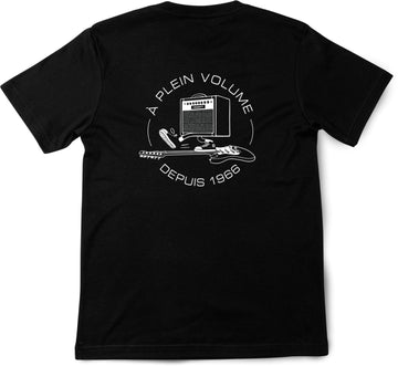 Black T-Shirt White Classic Logo XL-Size