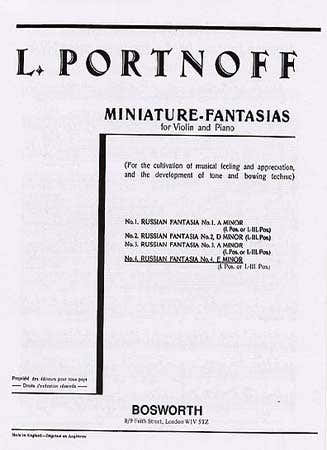 Portnoff - Faisie Russe N°4 - Violon,Piano