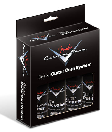 DELUXE GUITAR CARE SYSTEM 4 PACK BLACK