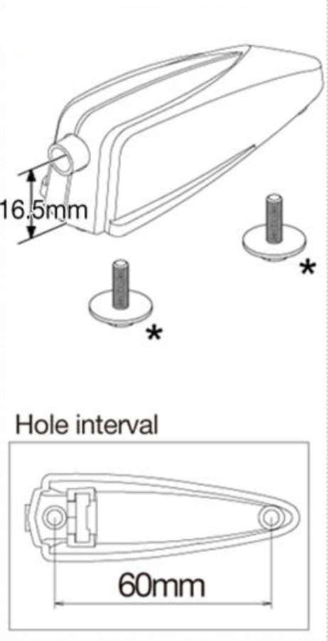 MSL60B - BASS DRUM LUG (HOLE INTERVAL 60MM)