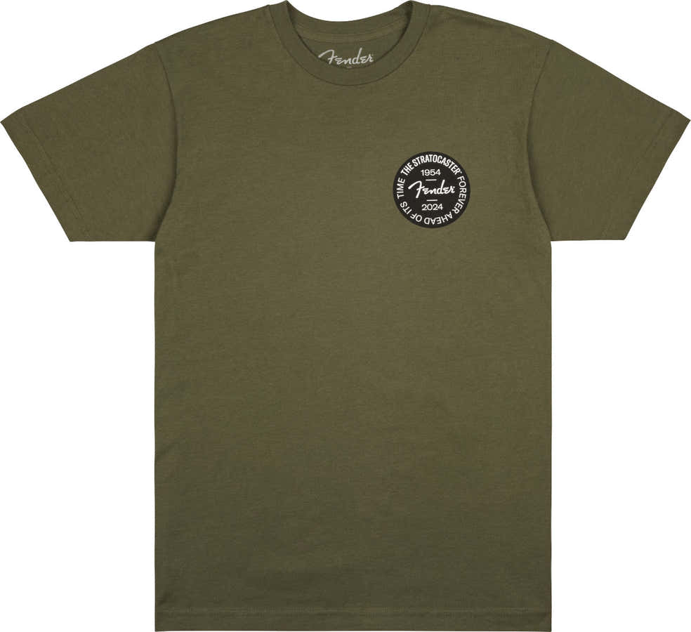 Stratocaster 70Th Anni Badge Tee Olive Xl