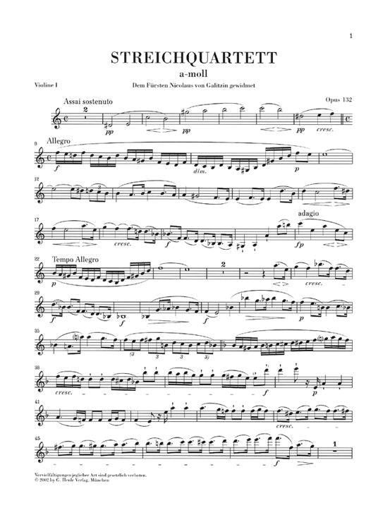 Beethoven L.V. - String Quartet A Minor Op. 132