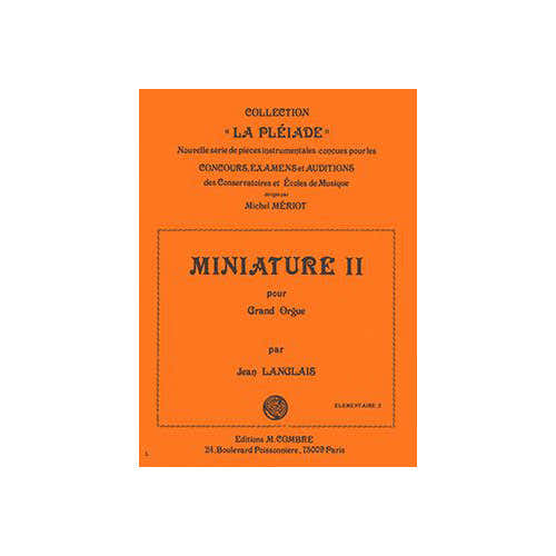 LANGLAIS JEAN - MINIATURE II - ORGUE