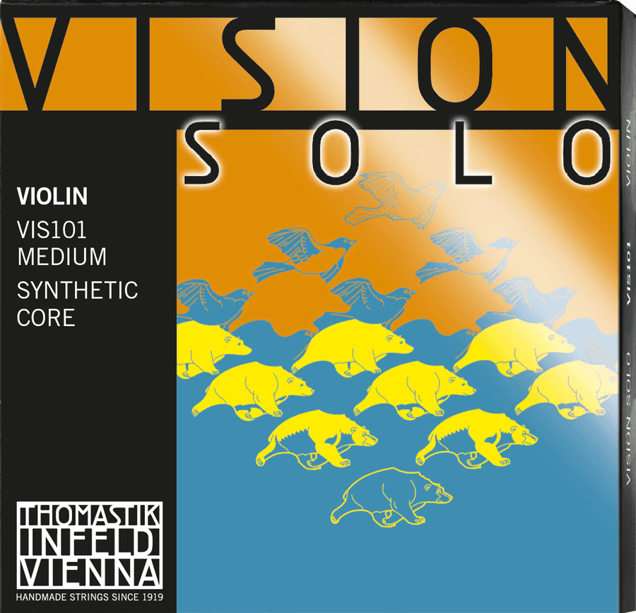 4/4 VISION SOLO VIOLIN SET STRINGS D SILVER VIS101