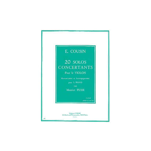 COUSIN EMILE - 20 SOLOS CONCERTANTS 2EME SERIE : 11 A 20
