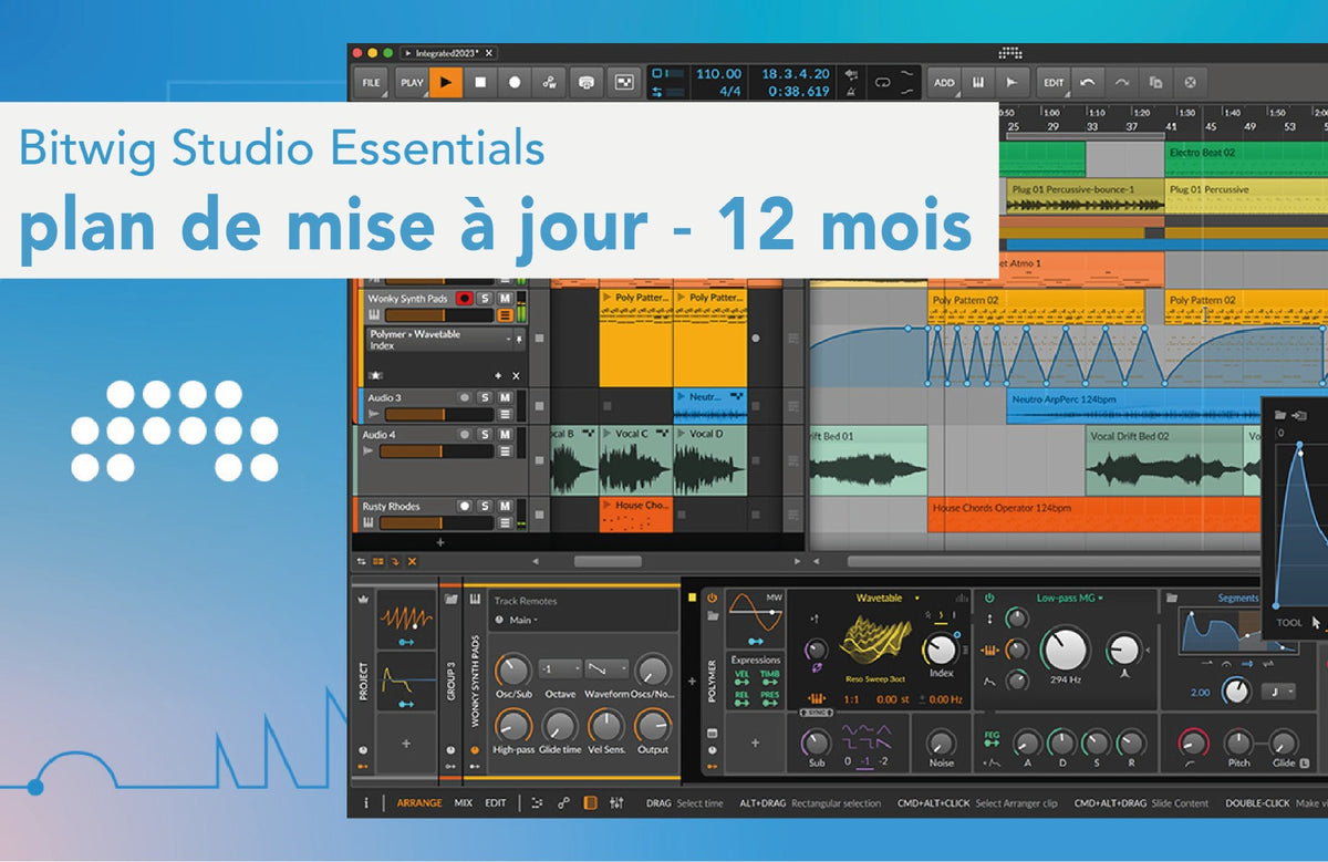 Bitwig Studio Grundausstattung Aktualisierungsplan