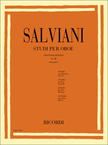 Studi Per Oboe (Tratti Dal Metodo) Vol. III