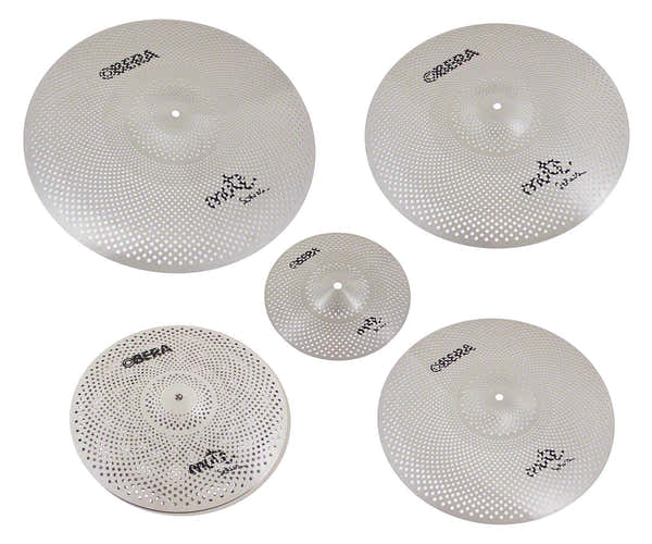 Obera Cymbals MUTE 5X SILENT CYMBALS SET - 14" 16" 18" 20" 10"