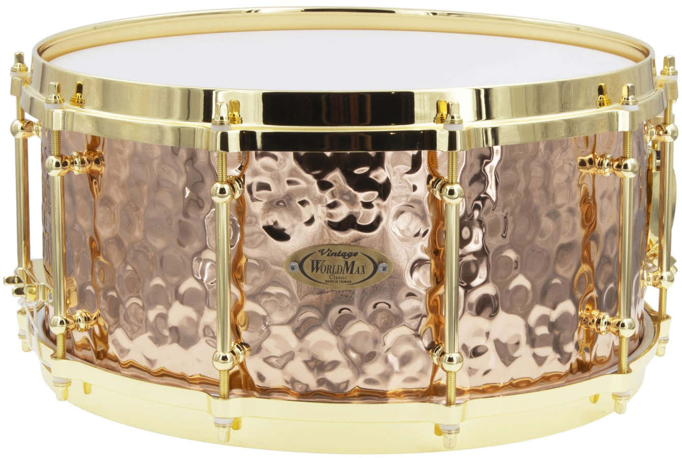 BZH-6514DHBR - Snare Drum 14" x 6.5" - Gehämmerter Bronze-Kessel - Gegossener Spannreifen